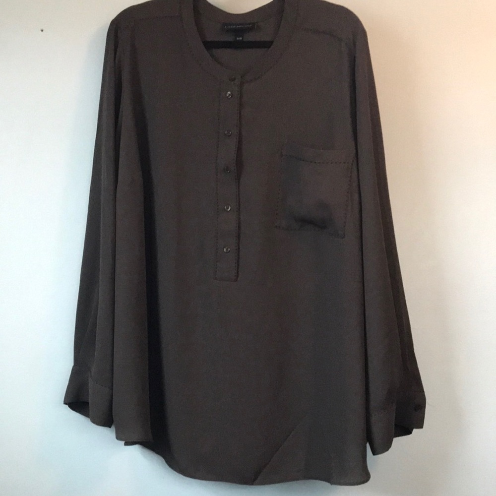 Olive Green Long Sleeve Blouse